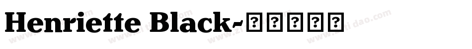 Henriette Black字体转换